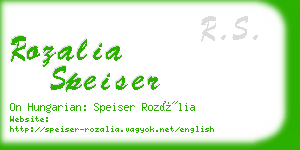 rozalia speiser business card